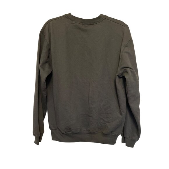 Vintage Morning Sun 1990's Stacked Cats Black Fleece Sweatshirt Large - Picture 2 of 3